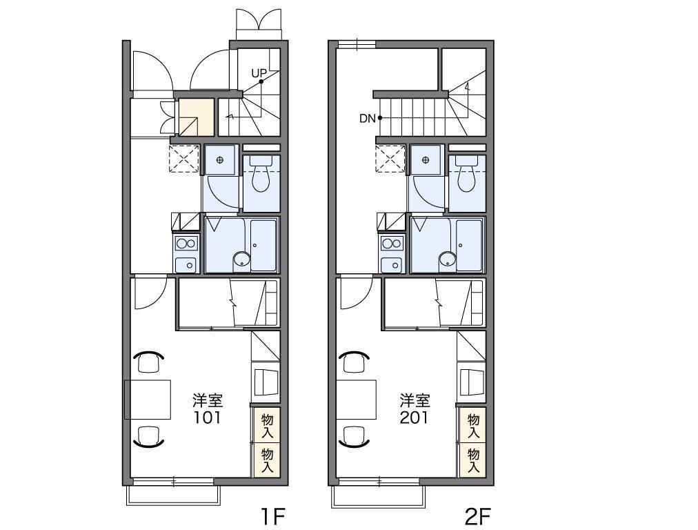 レオパレス大梅 壱(1K/2階)の間取り写真