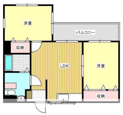 パークハイム21(2DK/2階)の間取り写真