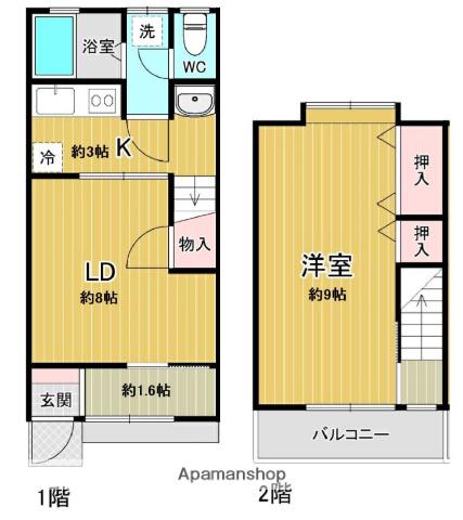 ＶＩＬＬＡ早津崎(2K)の間取り写真