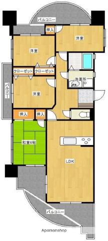 サングレート野中(4LDK/4階)の間取り写真