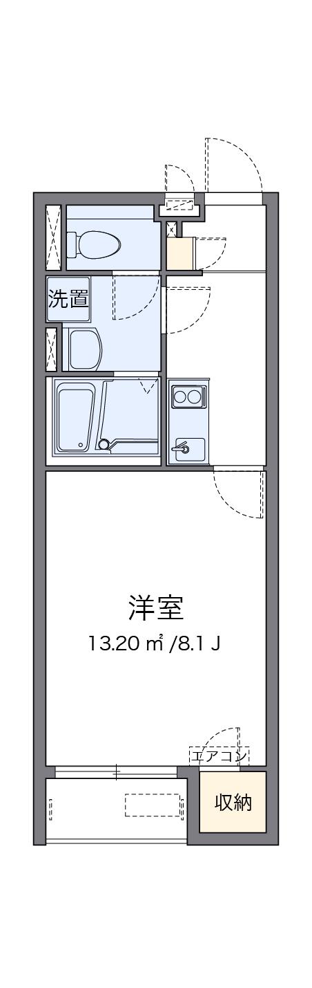 クレイノガーデン 楓(1K/1階)の間取り写真