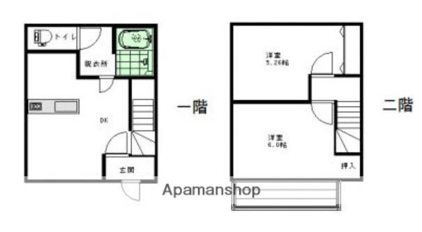 メゾン・K(2DK/1階)の間取り写真
