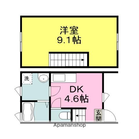 シャロムふえき(1DK/2階)の間取り写真