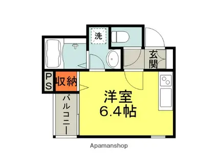 リラフォート津福(ワンルーム/1階)の間取り写真