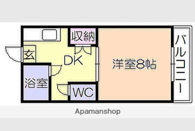 魚久第3ビル(1DK/3階)の間取り写真