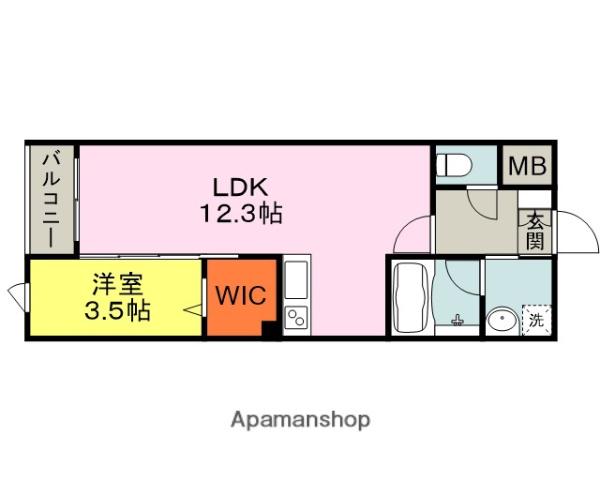 LIFEFIELD久留米(1LDK/3階)の間取り写真