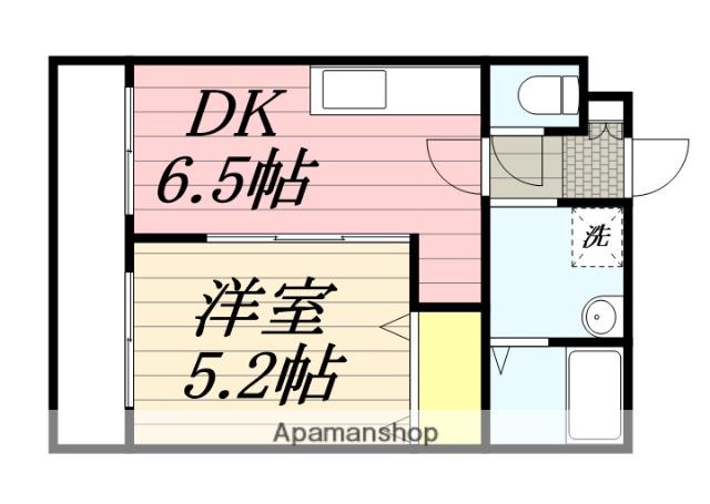 ア・ルーラ東合川(1DK/3階)の間取り写真
