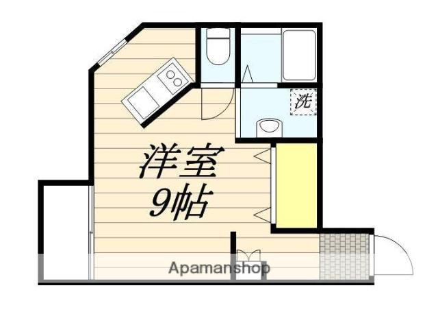 アマン下山門(ワンルーム/1階)の間取り写真