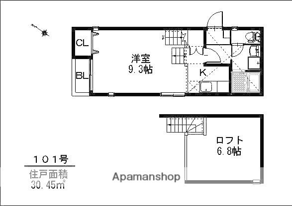 EL POLESTAR Ⅰ(2K/1階)の間取り写真