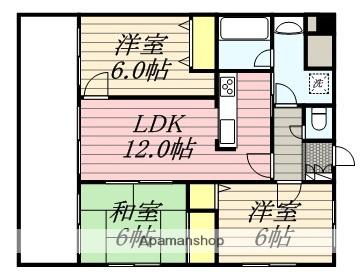 ライオンズステーションプラザ姪浜(3LDK/2階)の間取り写真