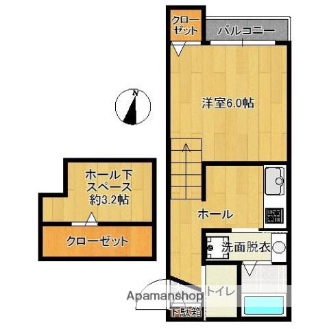 ヴォラーレ周船寺(ワンルーム/1階)の間取り写真