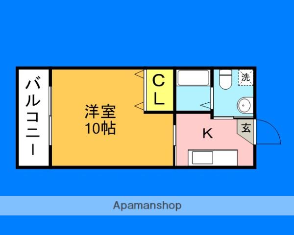 エルジーナ(1K/2階)の間取り写真