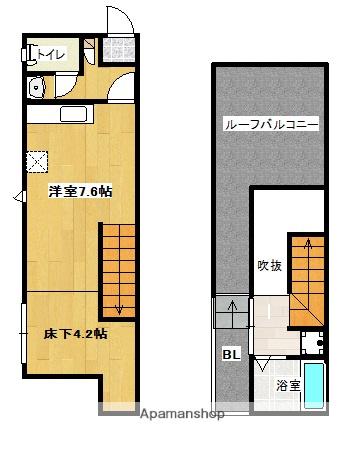 MAISONETIC ADORE(ワンルーム/2階)の間取り写真