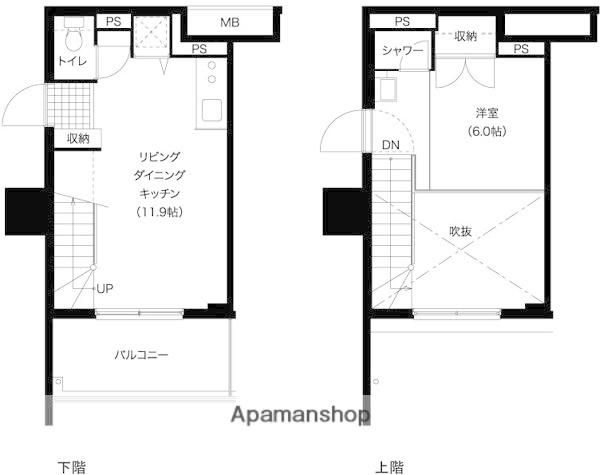 レジディア西新(1LDK/11階)の間取り写真