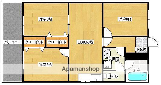 ケルムスコット(3LDK/3階)の間取り写真