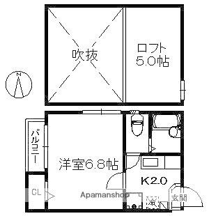 リバーJOY室見(1K/1階)の間取り写真