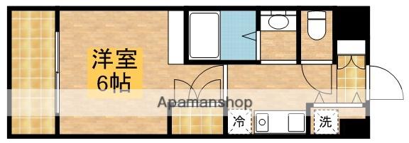 クレシア弐番館(1K/4階)の間取り写真