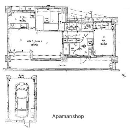 横浜2丁目アパートメント(2LDK/5階)の間取り写真