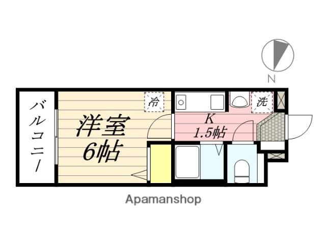 RUSCELLO(1K/4階)の間取り写真