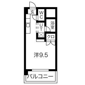 サルヴァトーレ今宿(ワンルーム/2階)の間取り写真