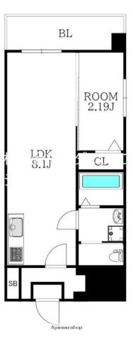 MODERN PALAZZO 姪浜ITOKA(1DK/3階)の間取り写真