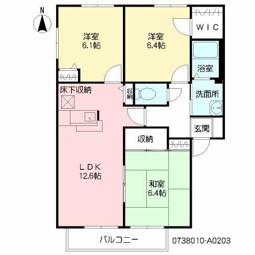 ルーチェA(3LDK/2階)の間取り写真