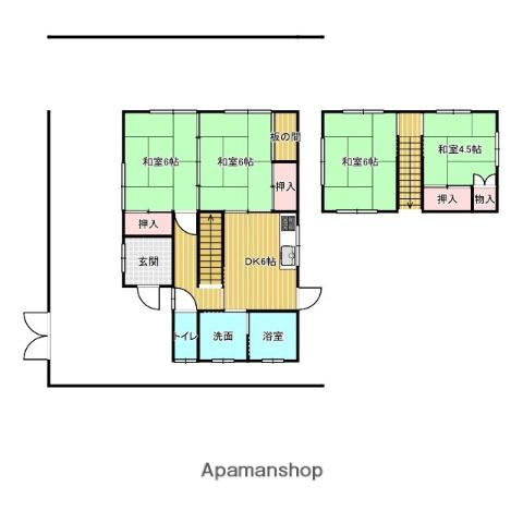 筑肥線 周船寺駅 徒歩13分 2階建 築47年(4DK)の間取り写真