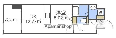 ルーセント ヴィヴァ糸島(1DK/8階)の間取り写真