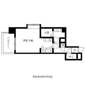 グレイスフルマンション愛宕(ワンルーム/7階)の間取り写真