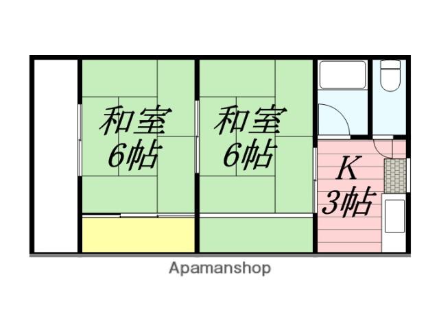 末松ハイム(2K/2階)の間取り写真