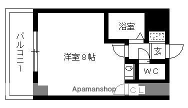 刻勇館愛宕(ワンルーム/4階)の間取り写真