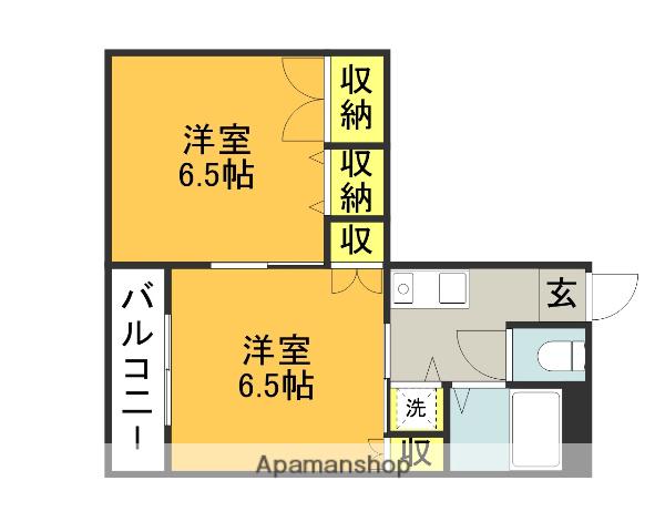 コーポメイツ(2K/2階)の間取り写真