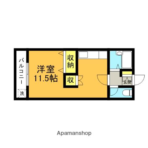 OAビル(ワンルーム/3階)の間取り写真