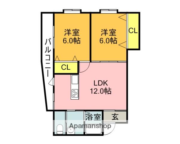 リバブルハウス(2LDK/2階)の間取り写真