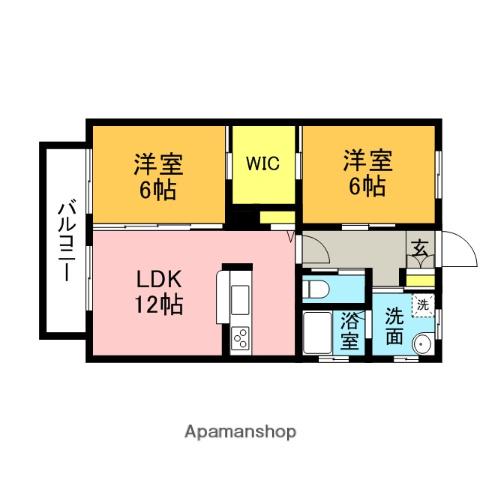 クレールソフィア A棟(2SLDK/2階)の間取り写真
