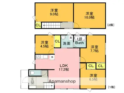 日田彦山線 西添田駅 徒歩29分 2階建 築1年(5LDK)の間取り写真