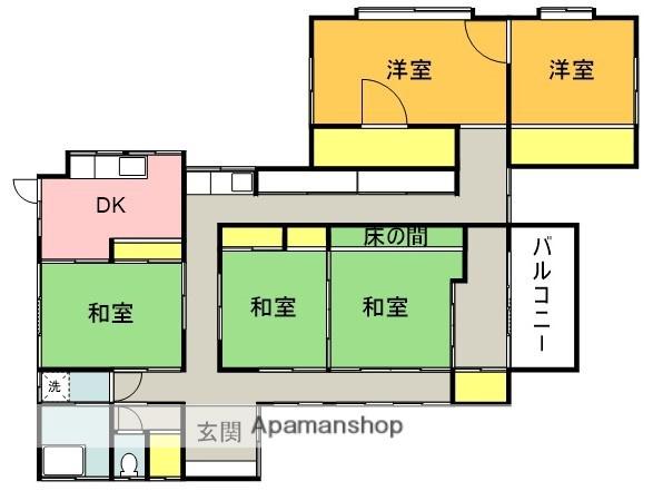日田彦山線 香春駅 徒歩6分 1階建 築53年(5DK)の間取り写真