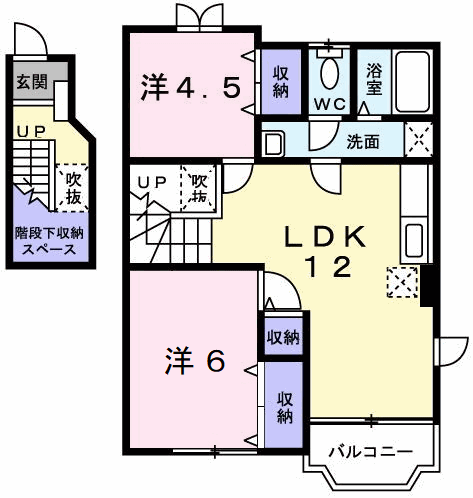 プレステ-ジ21Ⅱ(2LDK/2階)の間取り写真