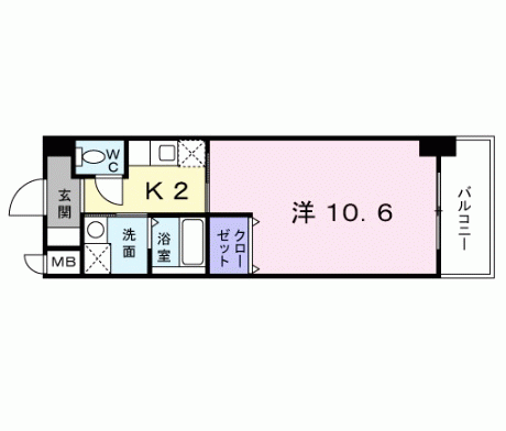 セトル.イン鳳(1K/3階)の間取り写真