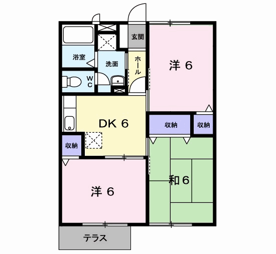 アネックス徳吉Ⅲ(3DK/1階)の間取り写真