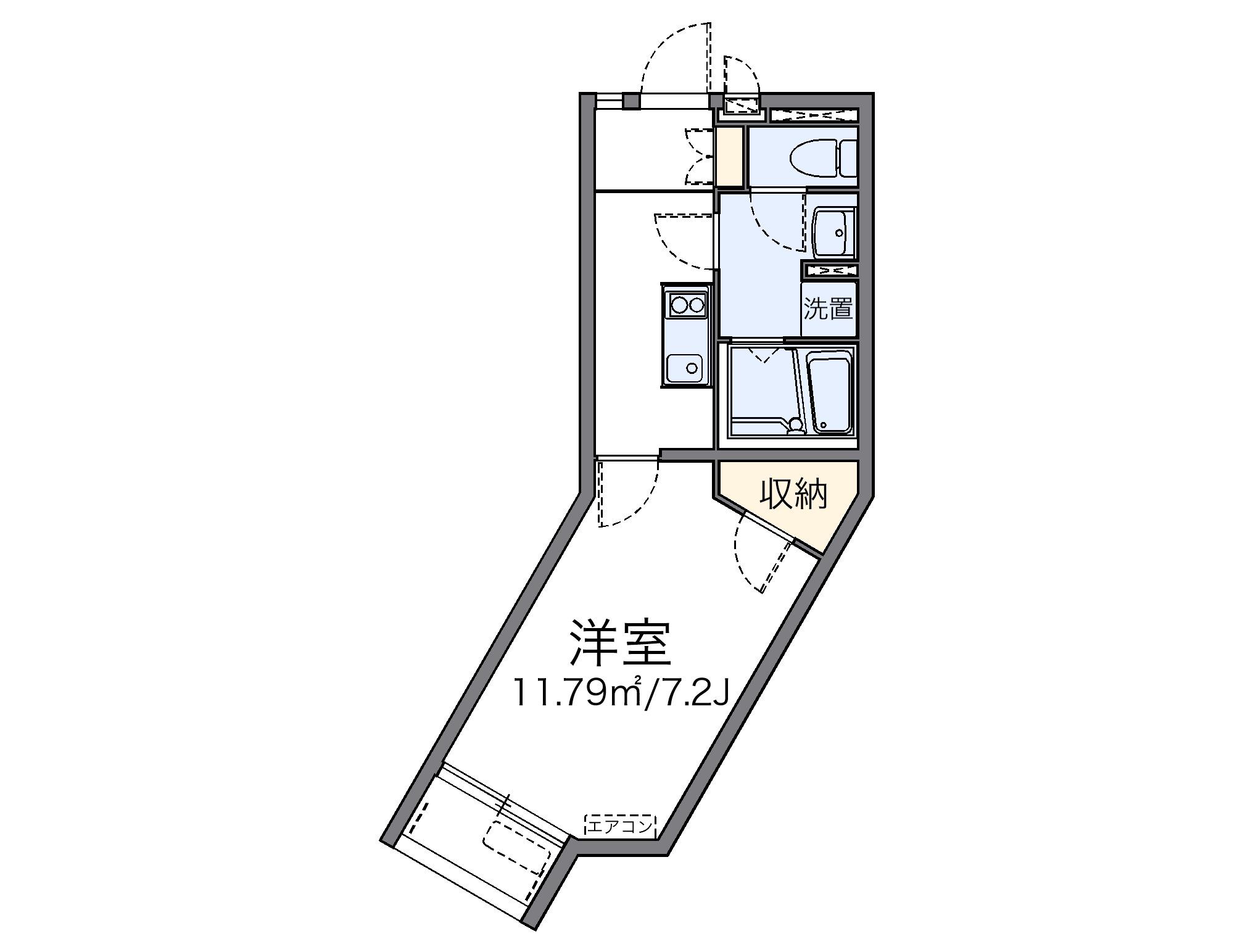 レオネクスト田中(1K/1階)の間取り写真