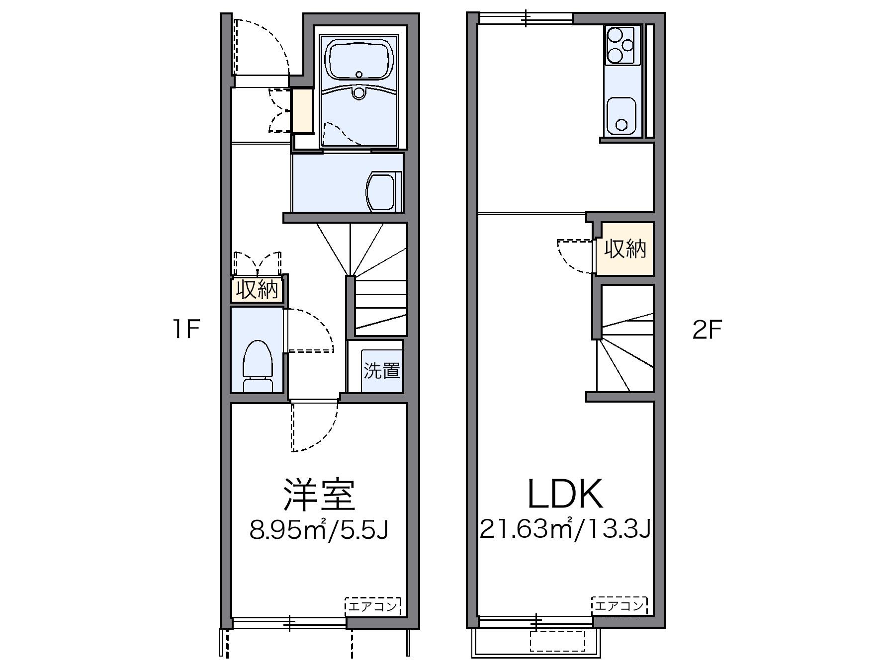 レオネクストプラスワン(1LDK/1階)の間取り写真