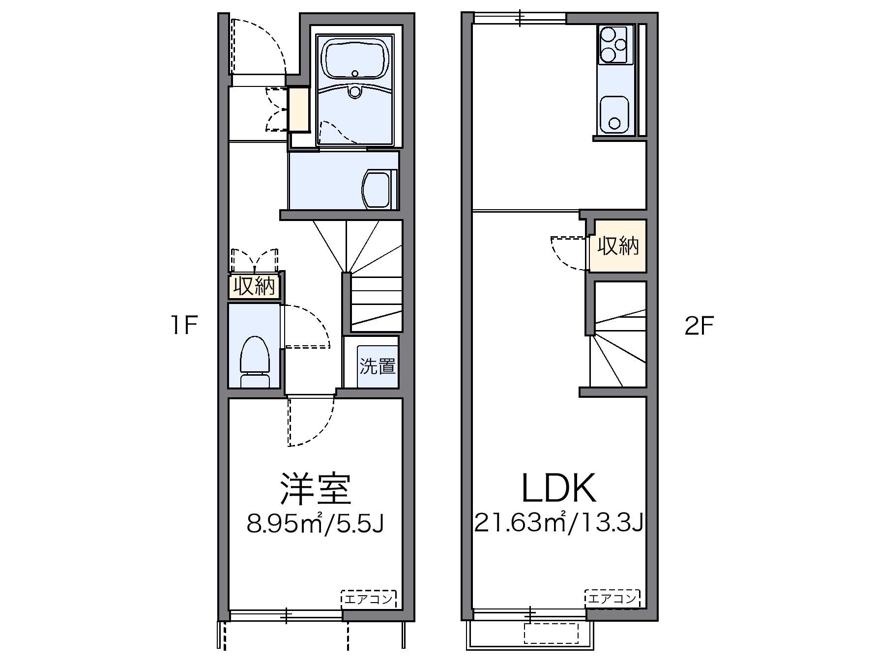 レオネクストプラスワン(1LDK/1階)の間取り写真