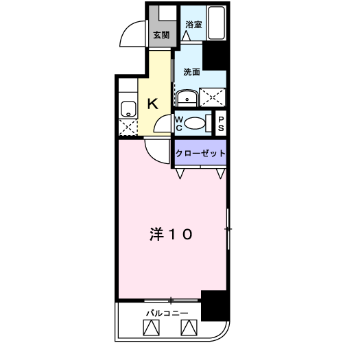 グランド・コスモ(1K/3階)の間取り写真