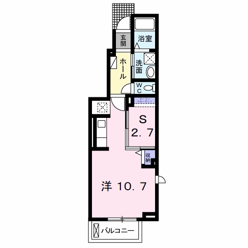 ウエスト ヒルズ3(1LDK/2階)の間取り写真