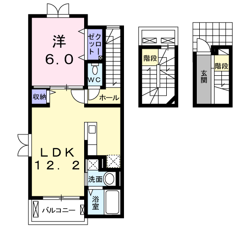 ソフィア.YM 2(1LDK/3階)の間取り写真