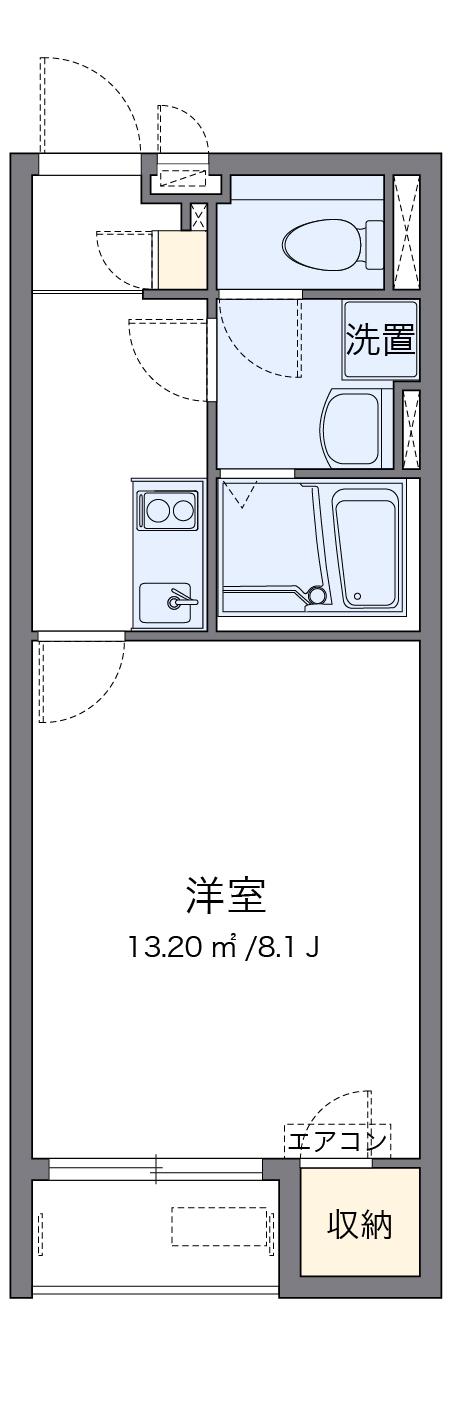 クレイノMIZUSHIMA(1K/2階)の間取り写真