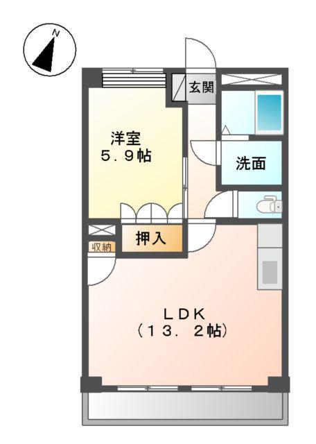 ライトニングエクセレンス(1LDK/2階)の間取り写真