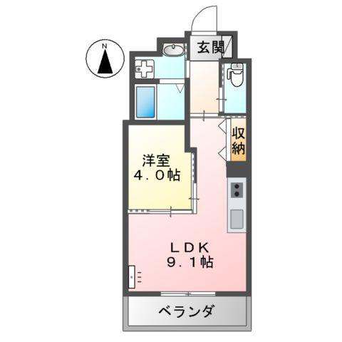 ソレイユ・ルヴァン赤坂(1LDK/3階)の間取り写真