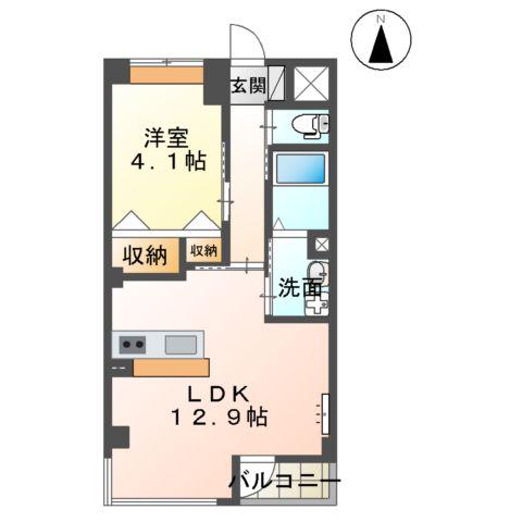 フローレンステラス(1LDK/2階)の間取り写真